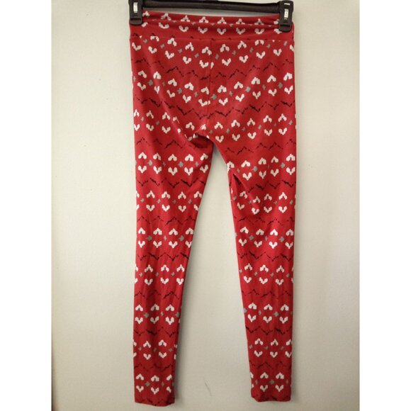 Lula Roe Women's Red Pink Pair of Leggings One Size - Picture 6 of 11